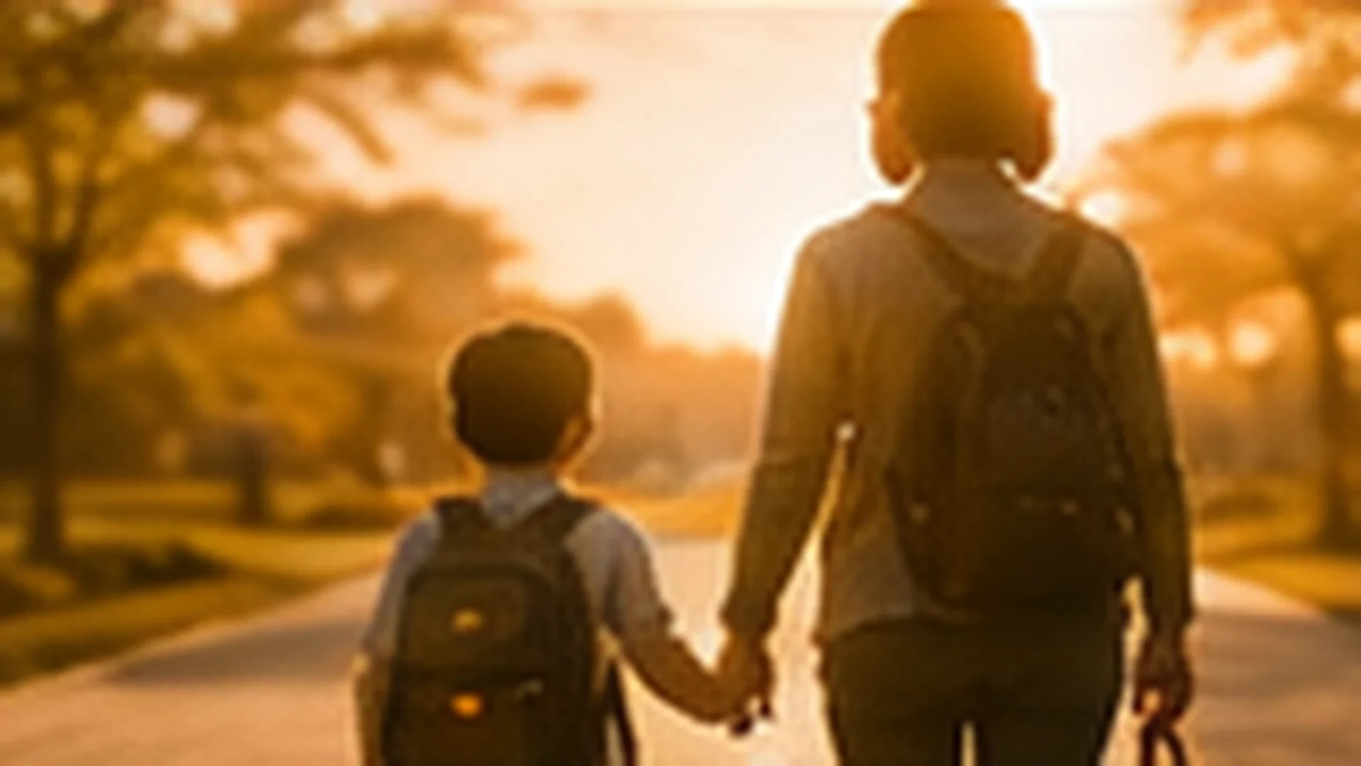 Preschool family moving forward together